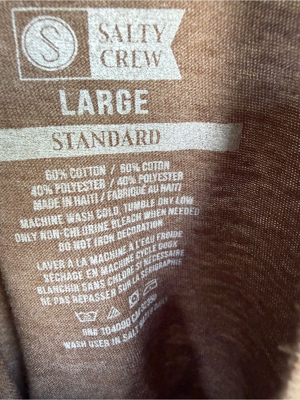 Men’s Salty Crew Heather Brown Graphic Tee - Picture 3 of 6